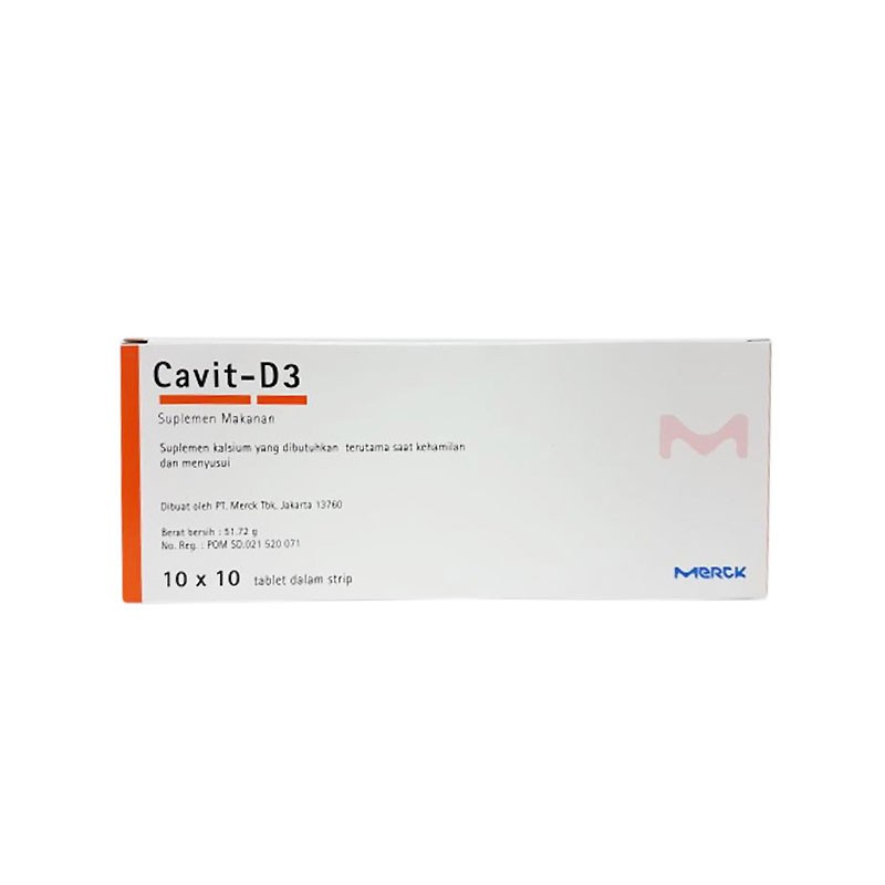 ( 1 Strip ) Cavit-D3 10 Tablet/Suplemen kalsium dan vitamin D3/Suplemen tulang/Ibu hamil - Gambar 3