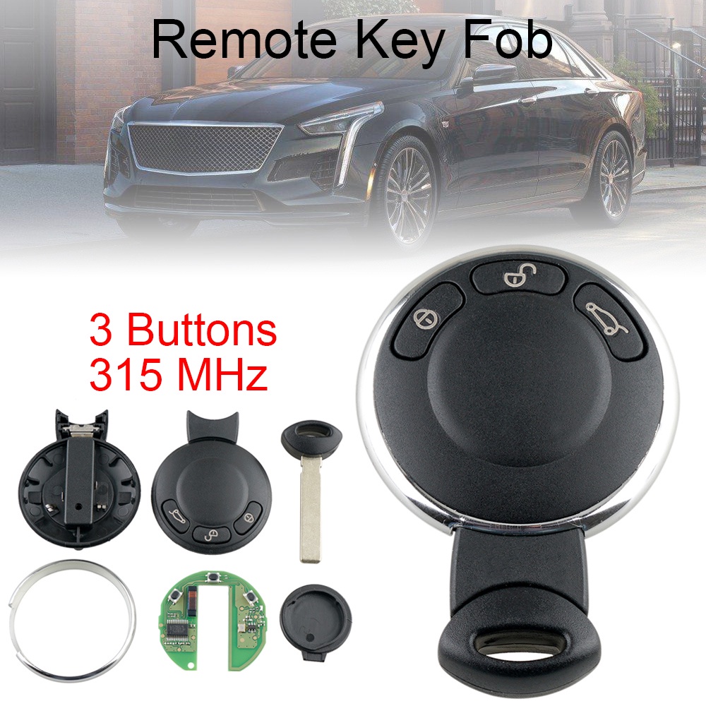 315MHz Smart Remote Car Keyless Entry Key Fob Replacement for BM-W 2007 ...