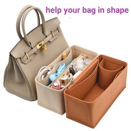 soft and light bag organizer insert for Her mes Birkin 25 30 35 bag in bag organiser inner felt bag Shopee Singapore