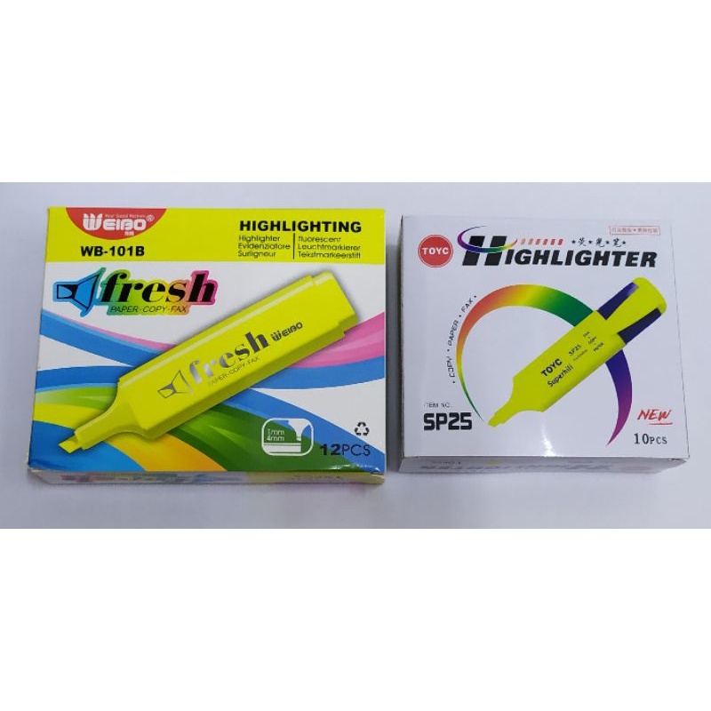 HIGHLIGHTING MARKER(per box) | Shopee Singapore