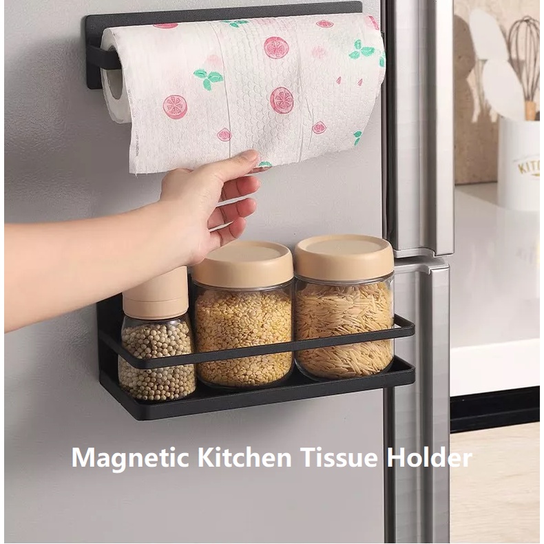 Multipurpose Magnetic Kitchen Rag Tissue Holder Magnetic Fridge Rack 