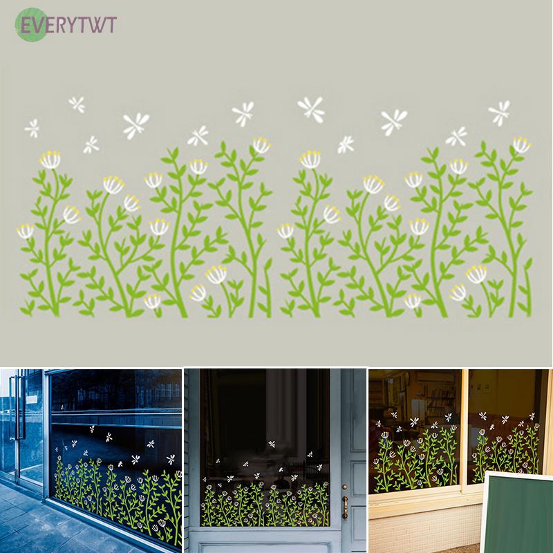 Window 50*70cm Glass Decoration Wall Sticker Shop Sticker Plant Door