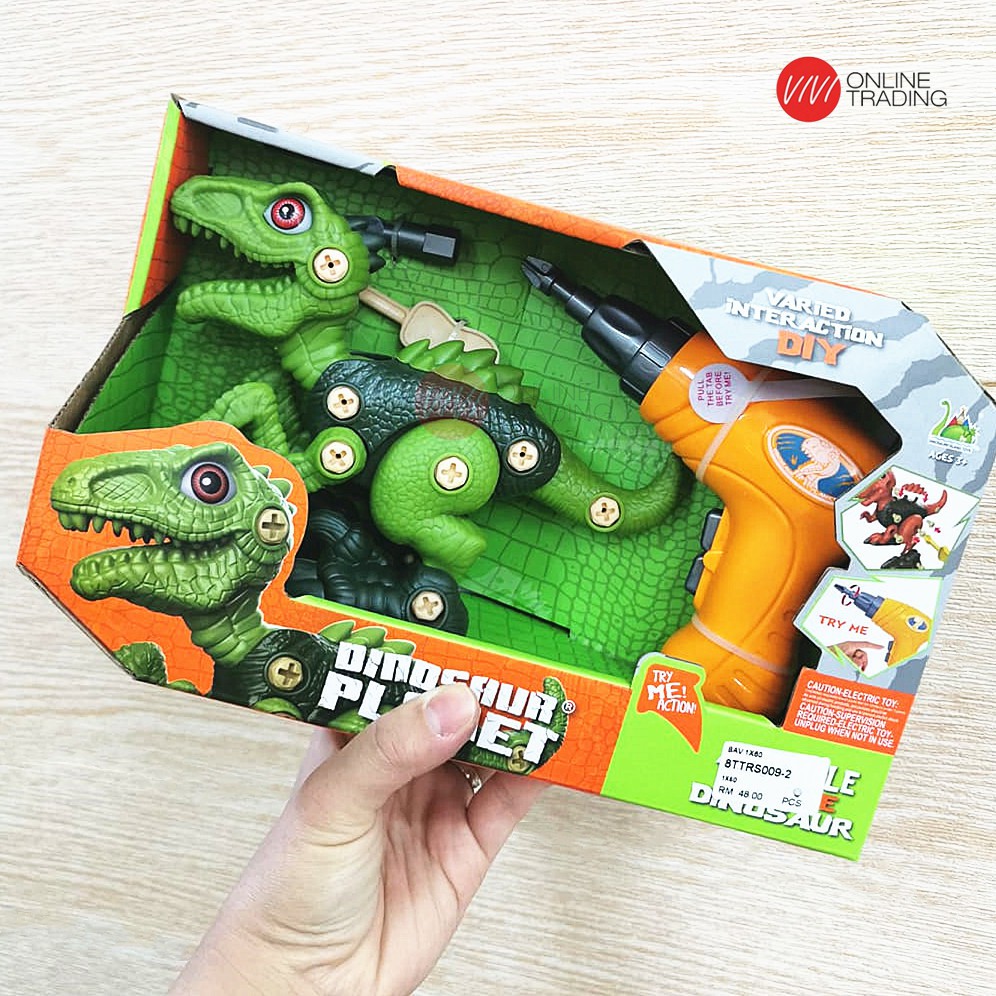 Assemble Puzzle Dinosaur With Battery Operated Drill and Screw driver ...