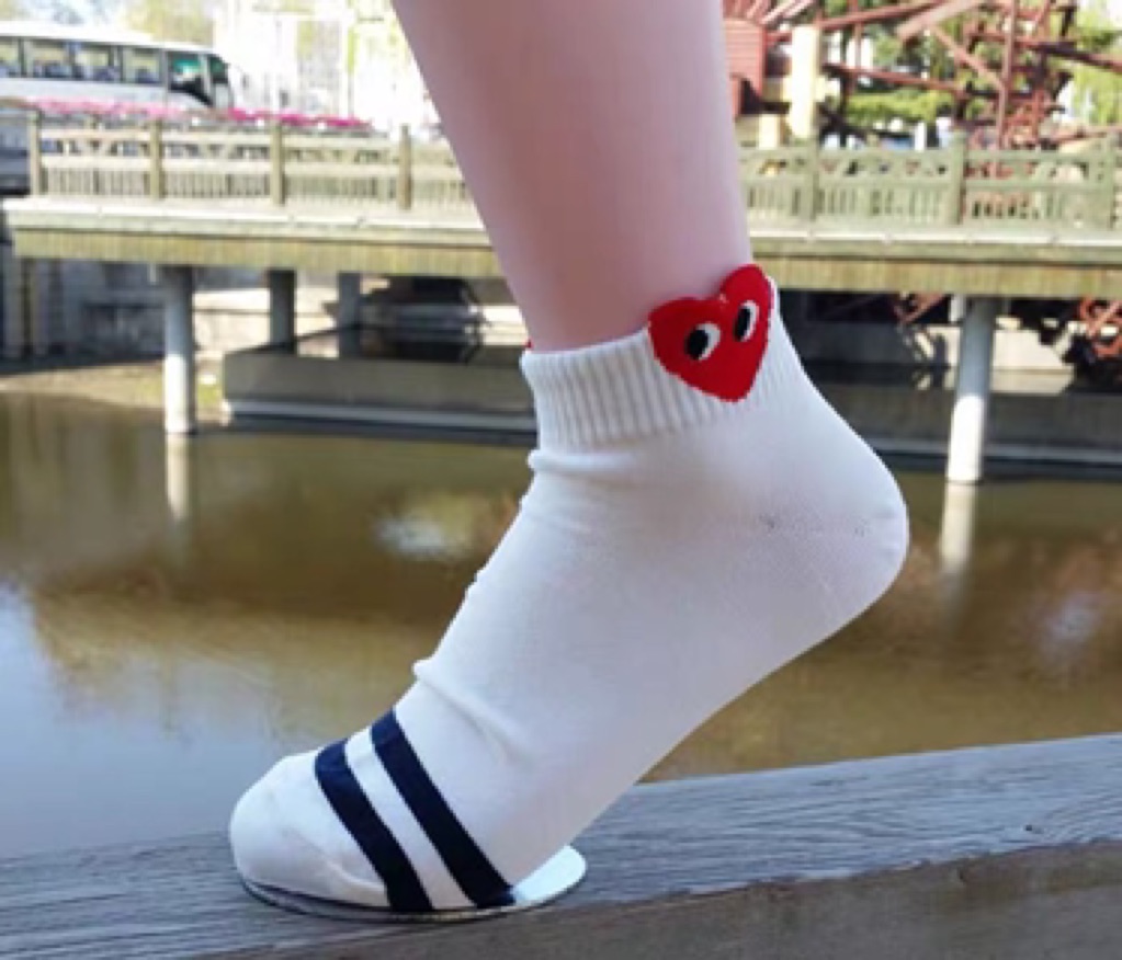 Comme des Garcons Heart Ankle Socks