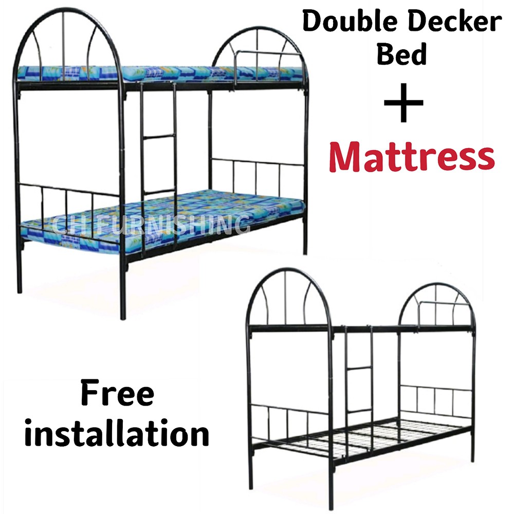 IRON METAL DOUBLE DECKER BED FRAME | Shopee Singapore