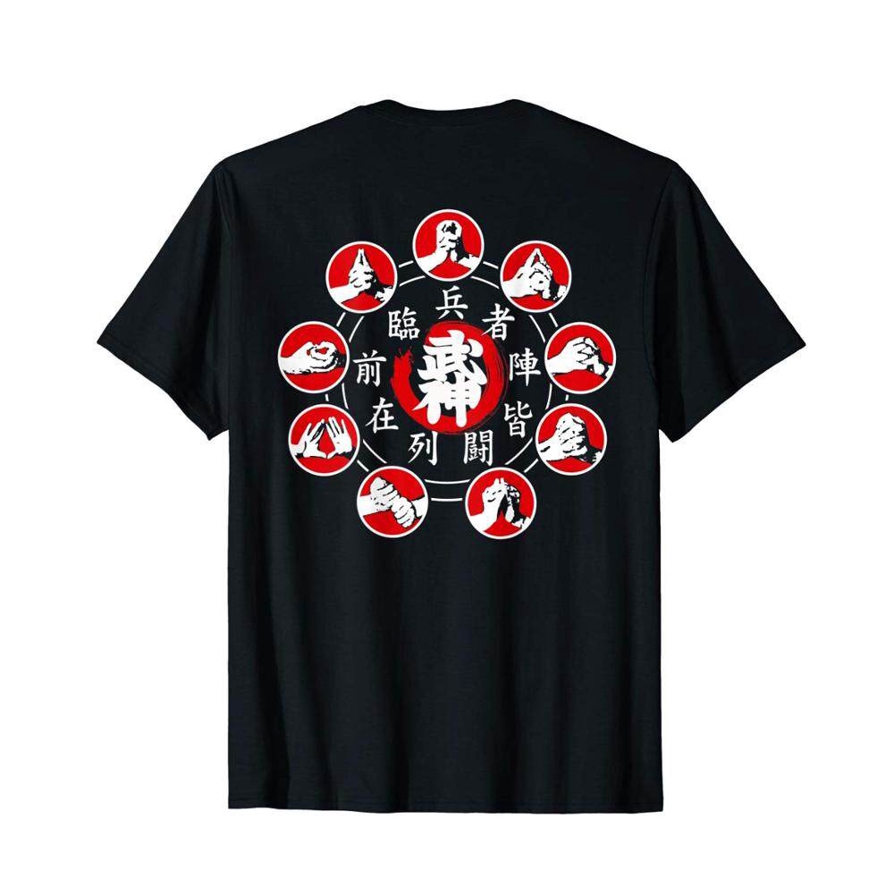 T-shirt Bujinkan Ninjutsu Ninja Nine Hand Seals Kuji In Double Side ...