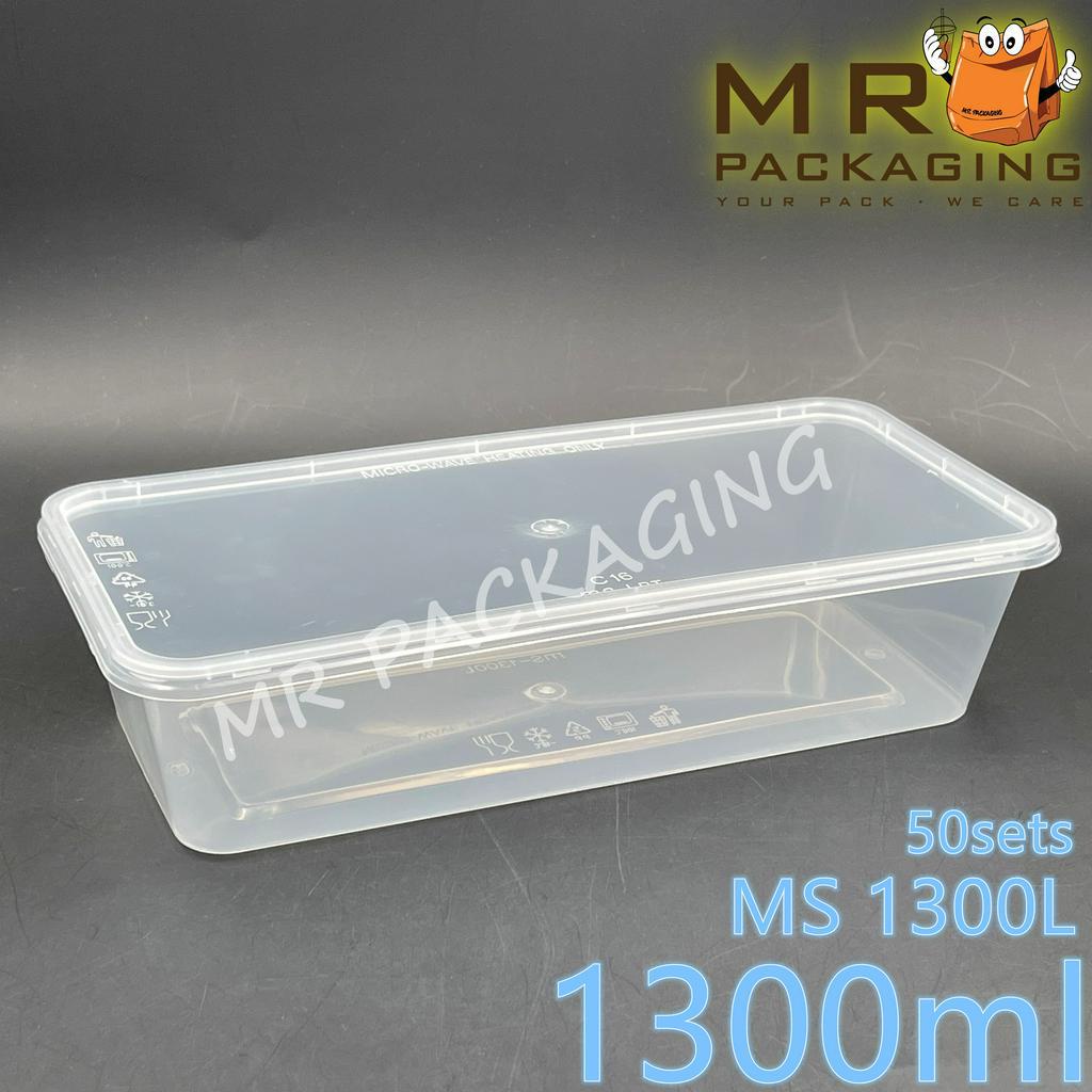 MS 1300L 1300 ml Microwavable container ( 50sets± ) Disposable ...