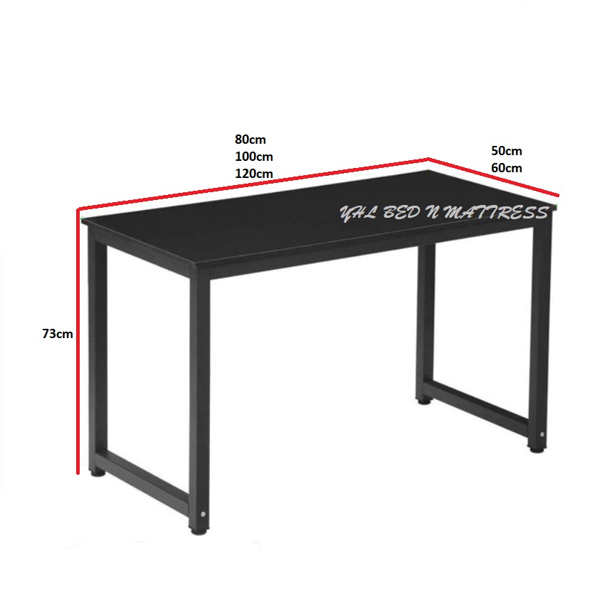 YHL 80cm /100cm /120cm Writing Table / Study Desk / Computer Table ...