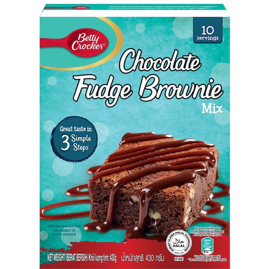 Betty Crocker Fudge Brownie Mix - Assorted Variant (2 X 430g) | Shopee ...