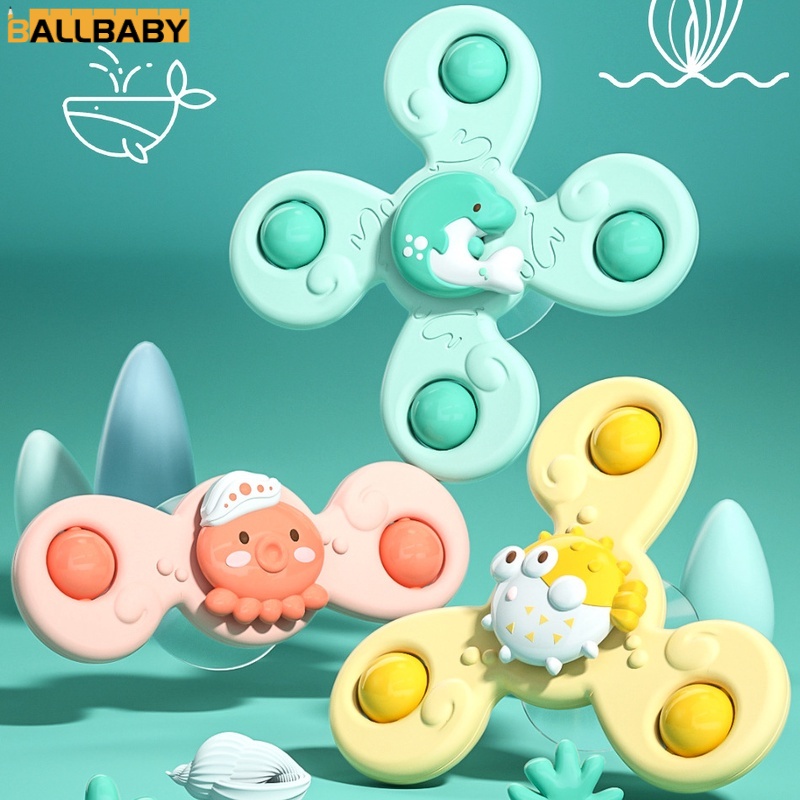 Suction Cup Spinning Toy Baby Bath Toy Fun dining table and chair children's fingertip spinning top