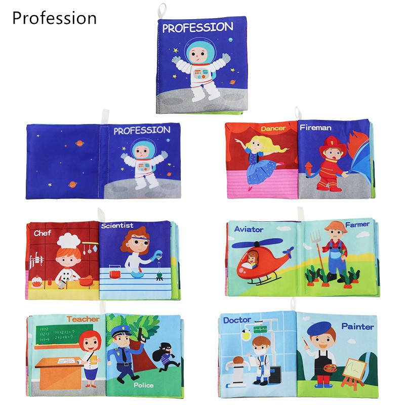 Newborn Infant Soft Cloth Books Rustle Sound Baby Early Learning ...