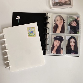 Kawaii A5 Binder Kpop Photocard Collect Book Notebook Hard Paper Cover  Postcards Storage Book Sleeves Gift School Stationery