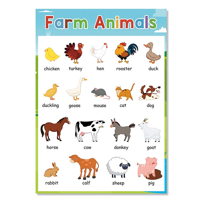 Poster Chart - ABC Alphanumeric Shapes Timetable Learning Poster Kids ...