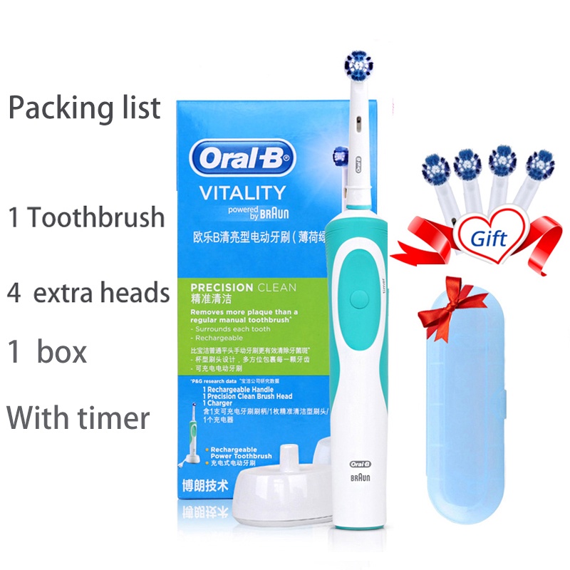 Oral B Electric Toothbrush Adult Rotation Clean Teeth Rechargeable