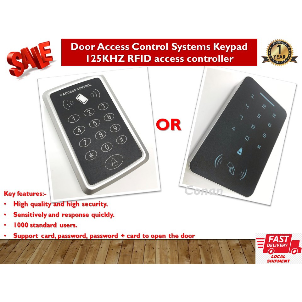 Door Access Control Systems Keypad 125KHZ RFID access controller ...