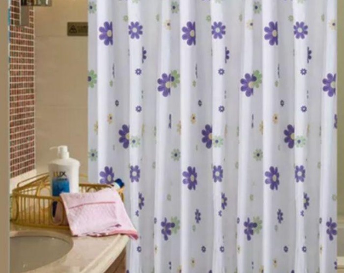 Shower Curtain Peva Waterproof Bathroom Bath Room Toilet Mildew Langsir