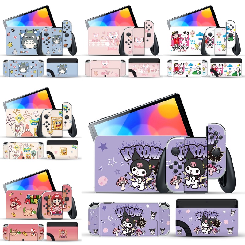 OLED Protective Film NS Cartoon Sticker for Nintendo Switch Oled Paper ...
