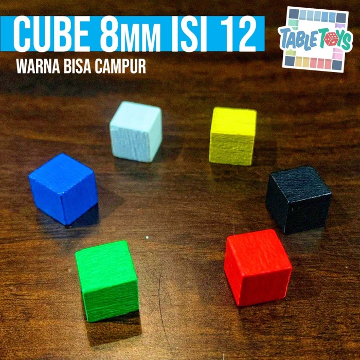 Wooden Cube Gaming Bits 8 mm contents 12 - Small pack | Shopee Singapore