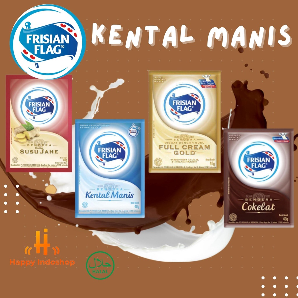 PM2035 Frisian Flag Susu Kental Manis Sachets ( 6 x 40GR ) Shopee