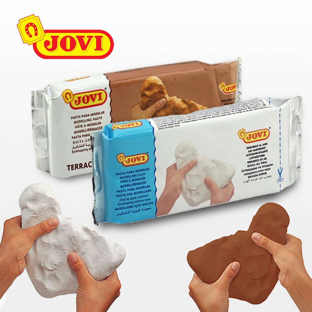 JOVI White/Terracotta Air Dry Modelling Hardening Clay 500g/1000g Shopee Singapore