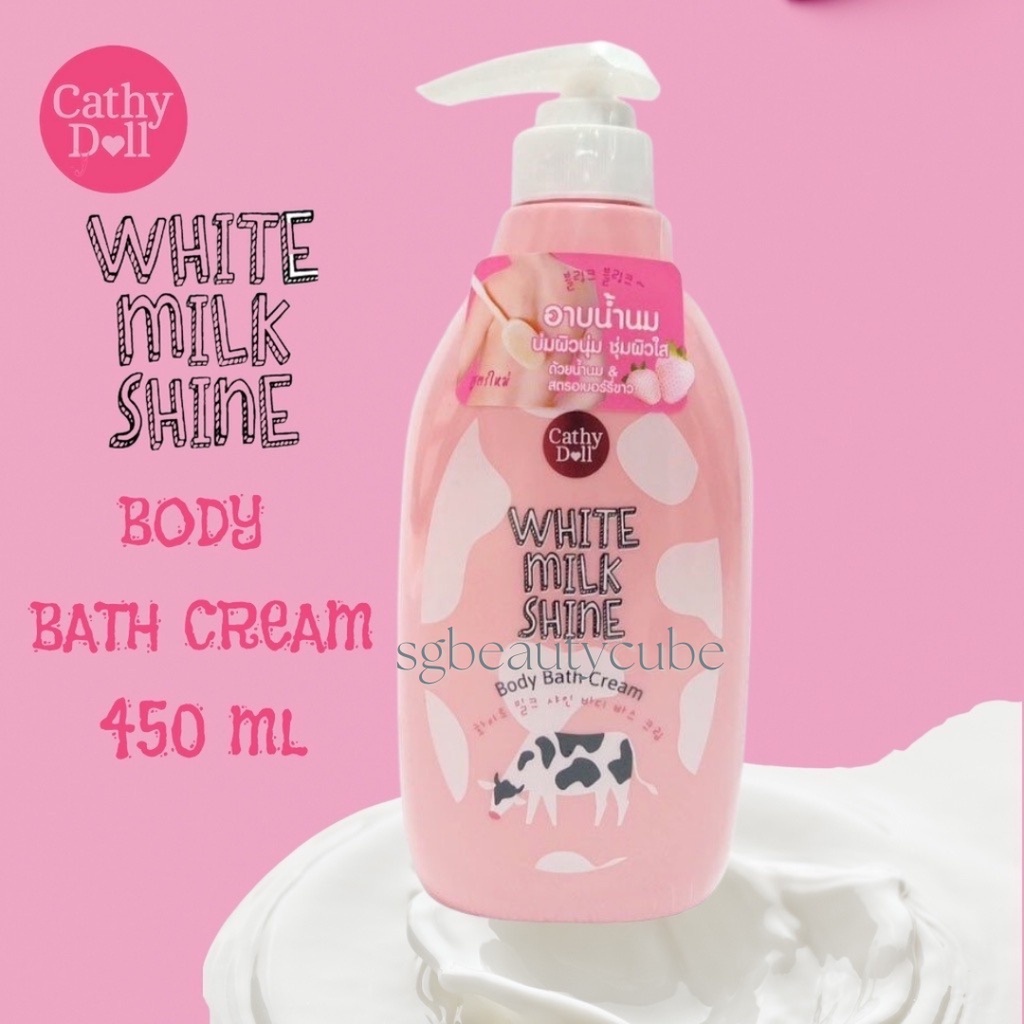 Cathy Doll White Milk Shine Body Bath Cream 450ml Shopee Singapore