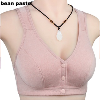 New Front Buckle Bra Women Soft Cotton Bras Plus Size Wireless Bra