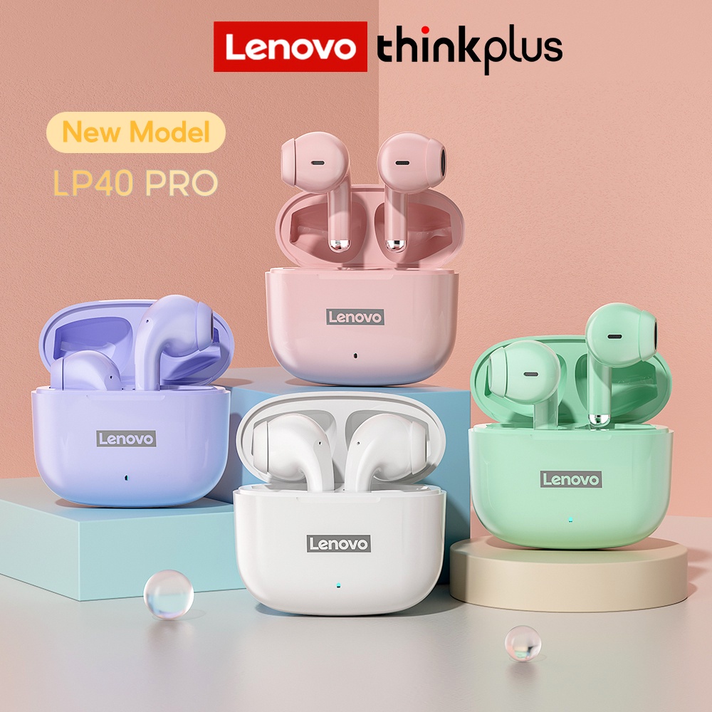 Lenovo Lp40 Pro Wireless Earbuds Bluetooth Earphone Headphones ...
