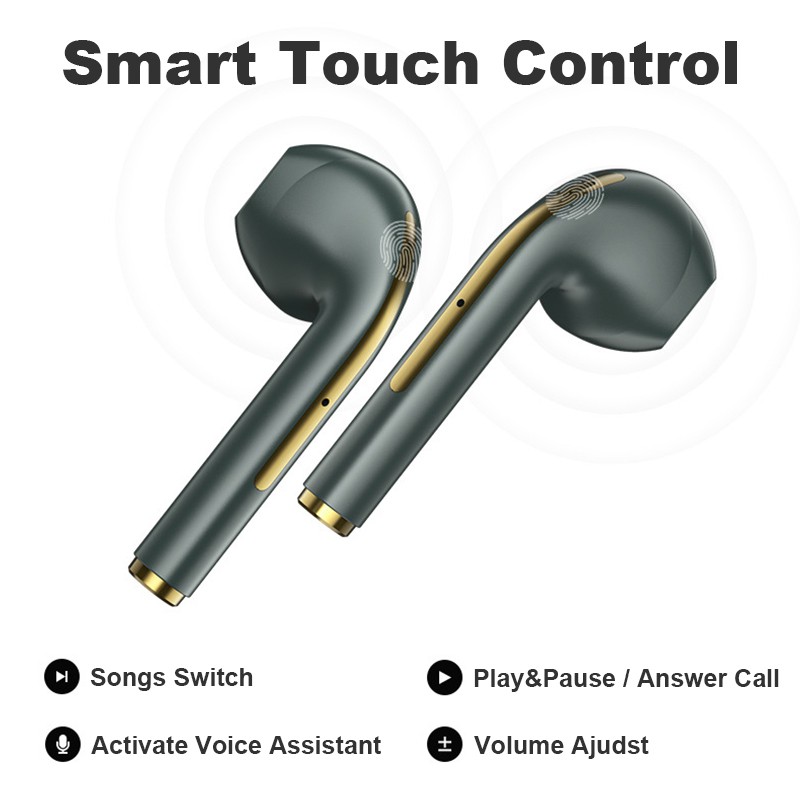 Tecsire J18 Bluetooth Earphone Wireless Earbuds TWS HiFi Stereo Bass Touch Control with Microphone Shopee Singapore