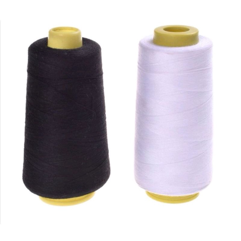 BLACK THREAD WHITE THREAD 3000m SEWING THREADS | Shopee Singapore