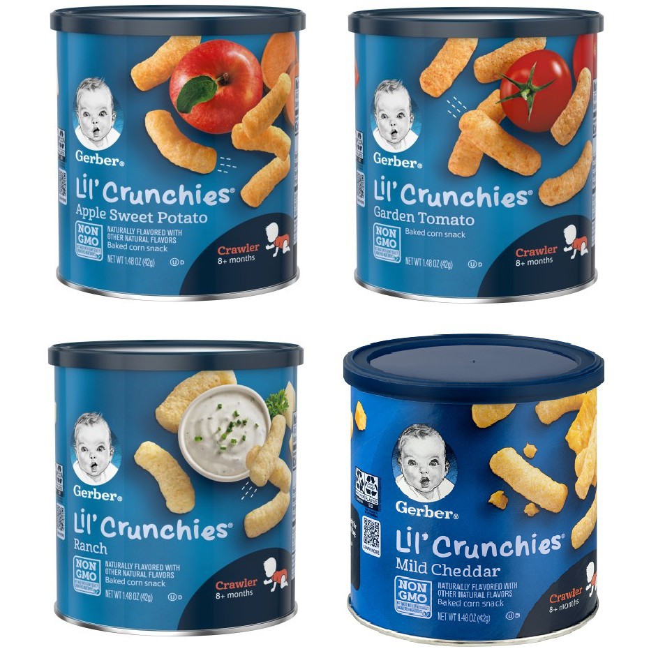 [Bundle of 2] Gerber, Lil' Crunchies & Teether Wheels, 8+ Months (42 g