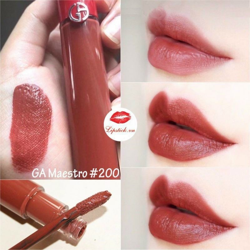 Giorgio armani lip maestro 200 swatch new arrivals