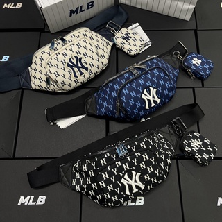 Ready Stock กระเป๋าสะพาย MLB JACQUARD MONOGRAM CROSS BAG NEW YORK YANKEES