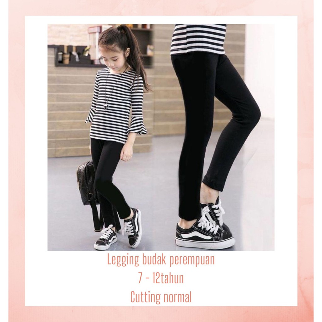 Girls black and on sale white striped leggings