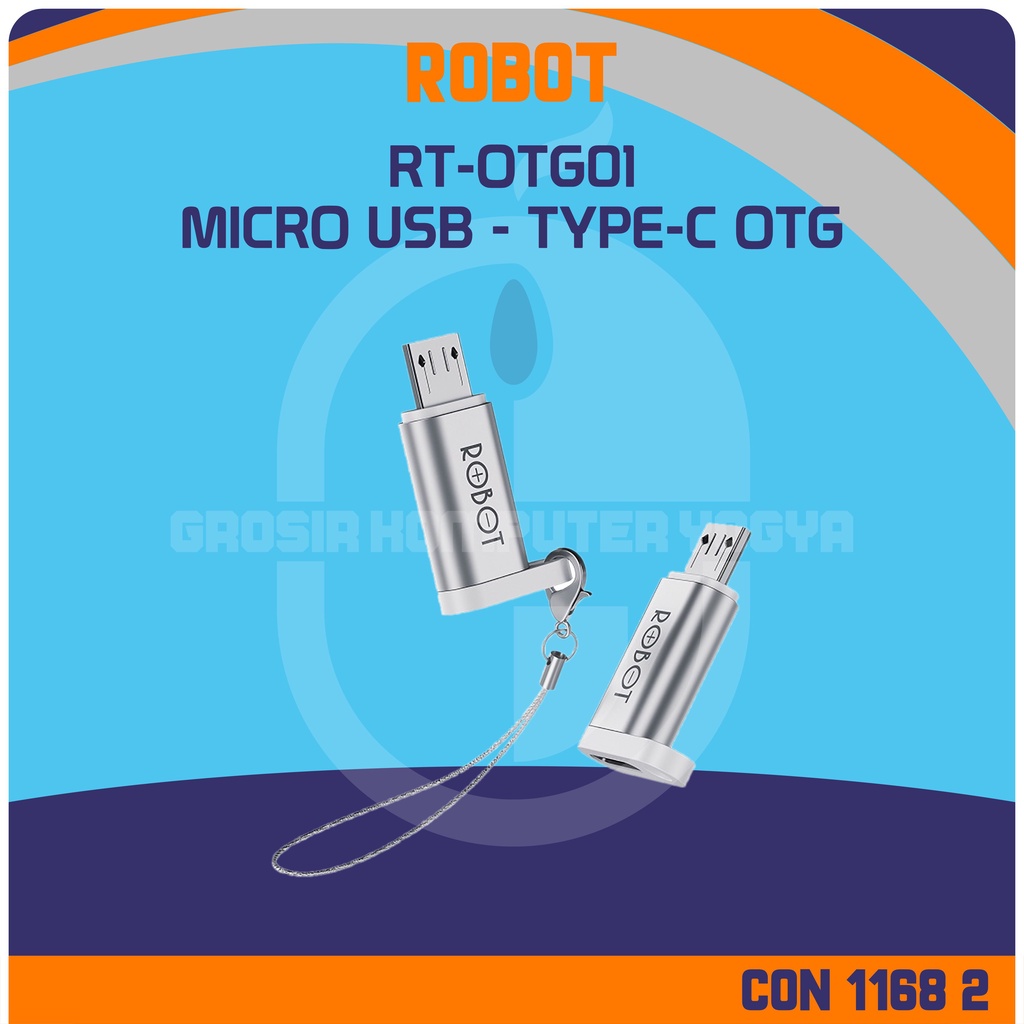 Robot RT-OTG01 Micro USB Male to USB Type-C Female Adapter OTG with Key ...