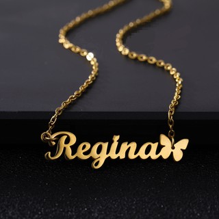 Gold hot sale name charm