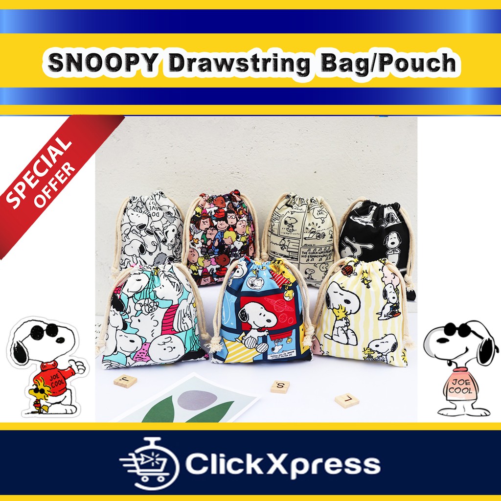 Drawstring Bag Pouch/Snoopy/Cosmetic Pouch/Sports pouch/Accessories