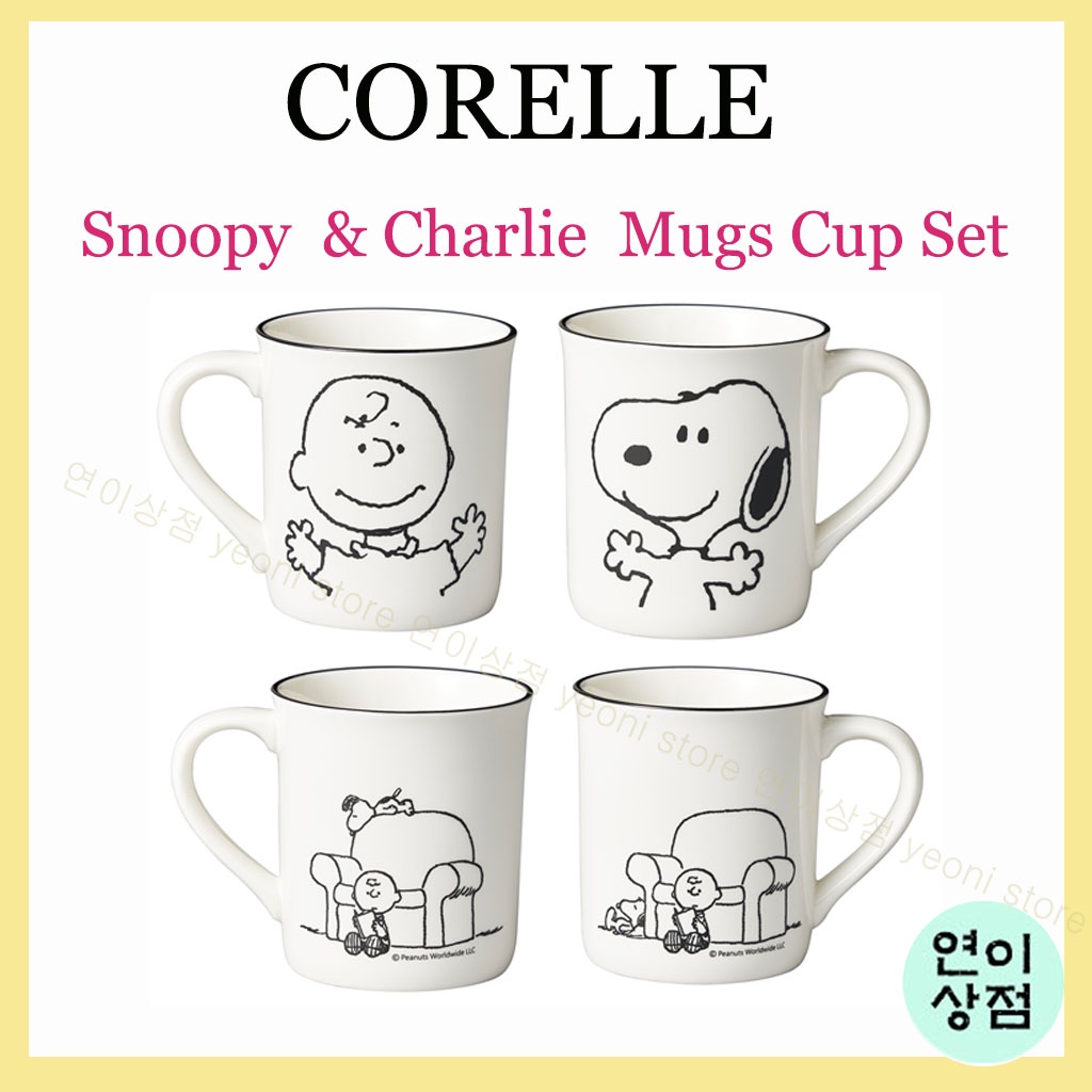 corelle snoopy charlie mugs cups set peanuts snoopy coffee mugs cups
