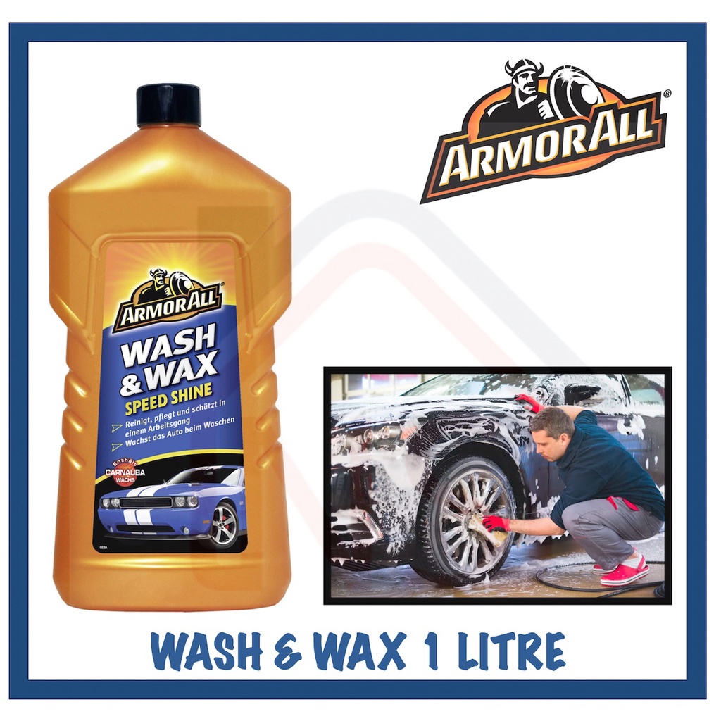 ARMOR ALL Wash and Wax 1 Litre / ARMORALL Car Washing Solution 1L Shopee Singapore