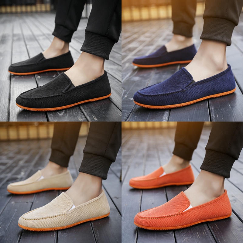 Mens Shoes Casual New Canvas Loafers Man Old Beijing Canvas Flats