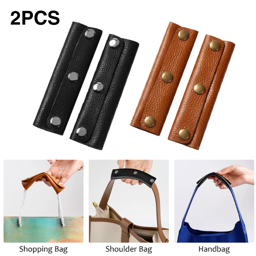 2pcs Accessories Tote PU Leather For Luggage Wrap Protector Handbag Handle  Cover