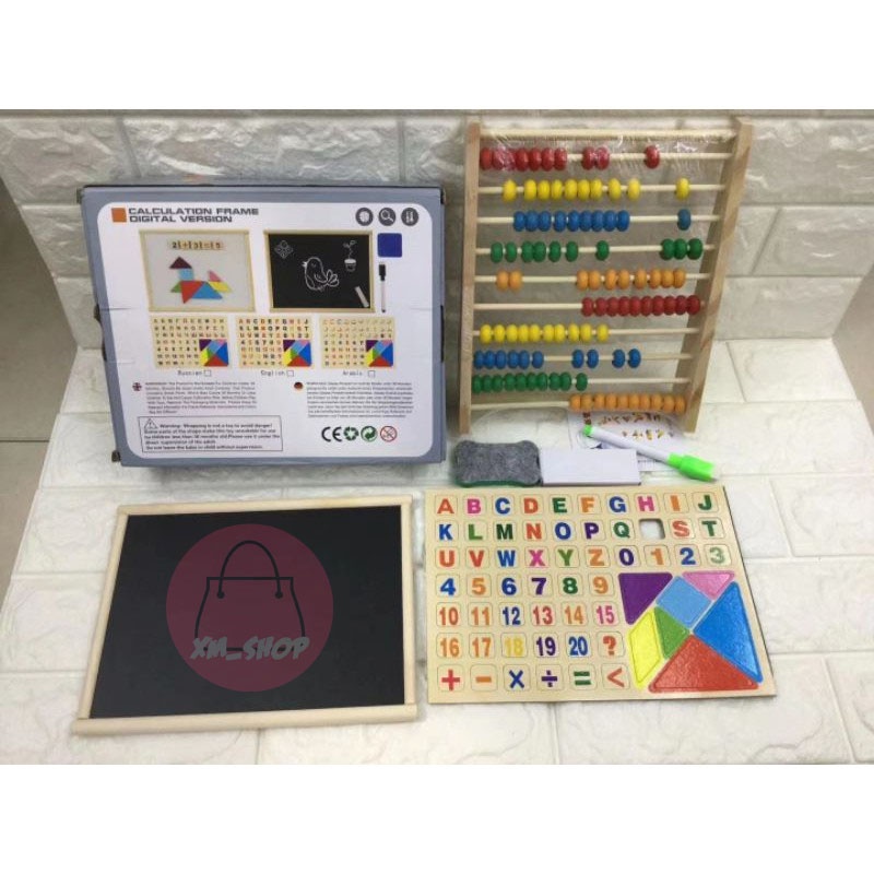 COMPLETE 4 IN 1 SEMPOA EDUCATIONAL SET MAGNET BLOCK WHITEBOARD SET ...