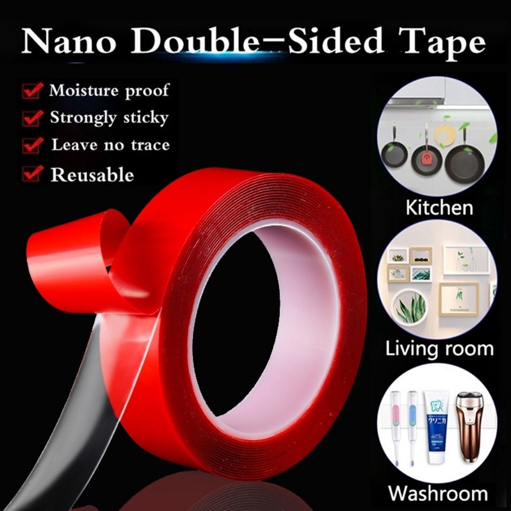 Buy 1 Free 2 Strong Nano double side tape multifunction adhesive tape ...