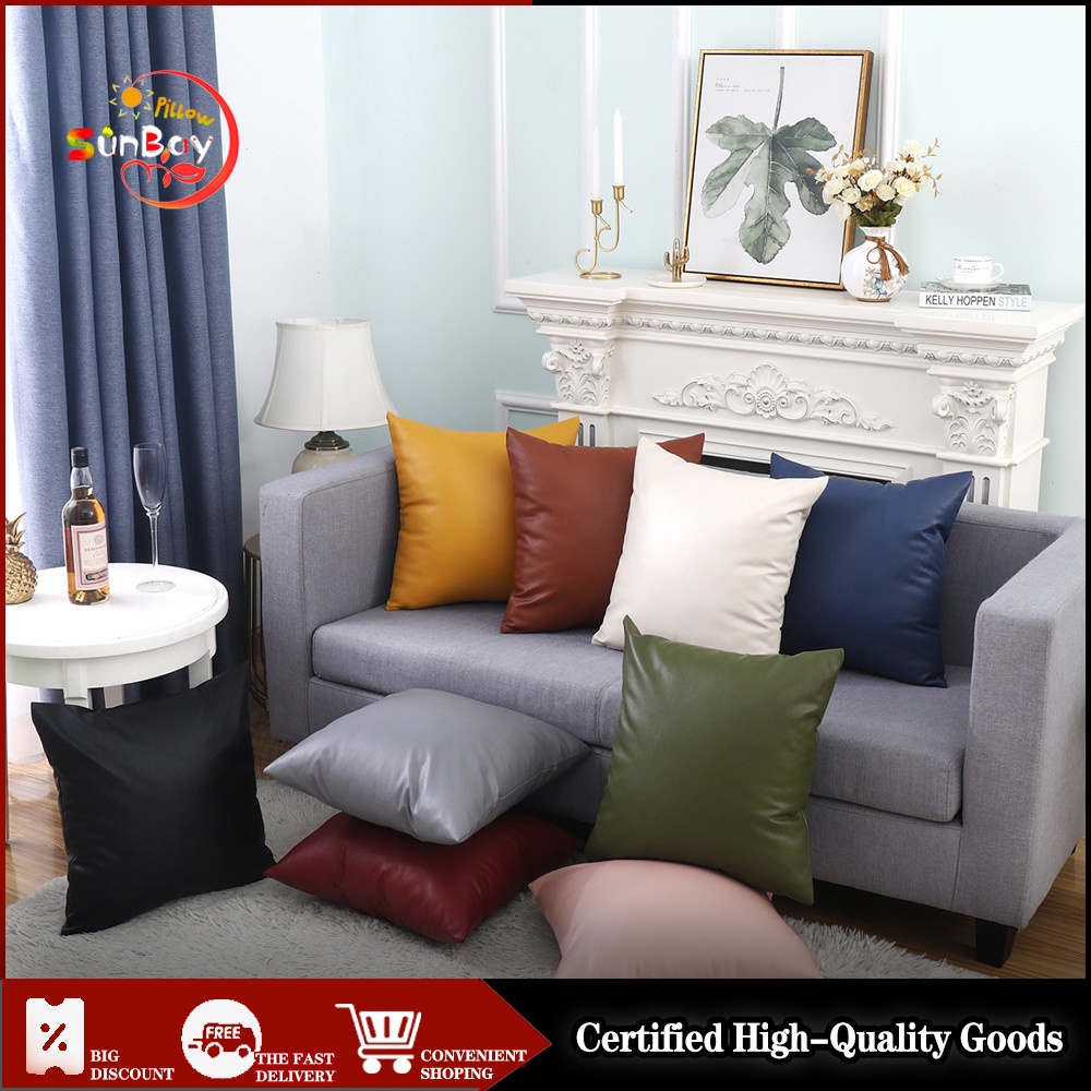 Accent Pillows Leather Sofa Pillow Covers Leather Throw Pillow