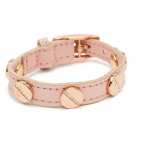 CC SKYE Signature Single Wrap Rose Gold Pave Screw Bracelet Baby