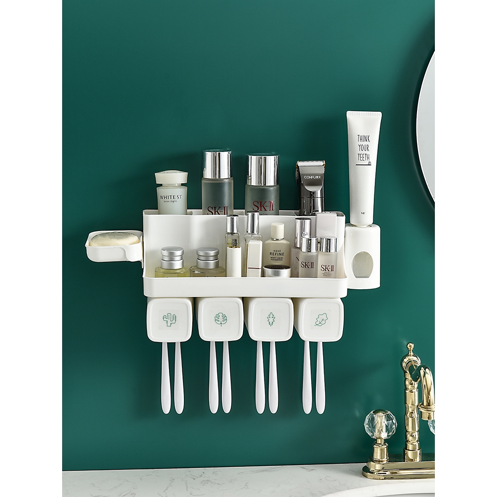 Nordic Toothbrush Holder with CUPS!!! HoleFree toothbrush Cup Rack