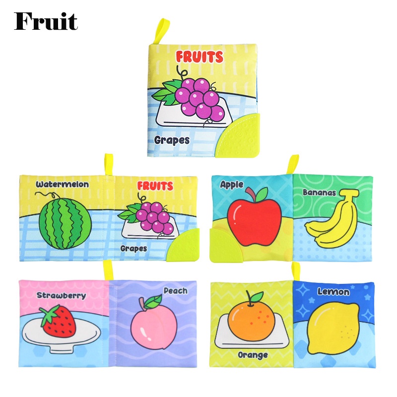 Newborn Infant Soft Cloth Books Rustle Sound Baby Early Learning ...