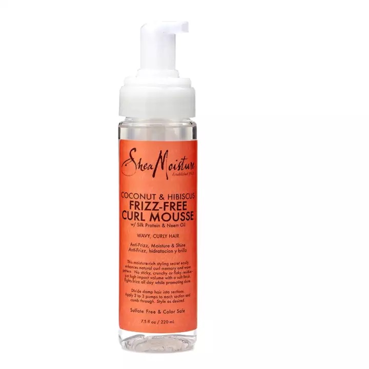 SheaMoisture Coconut & Hibiscus FrizzFree Curl Mousse 220ml Shopee Singapore