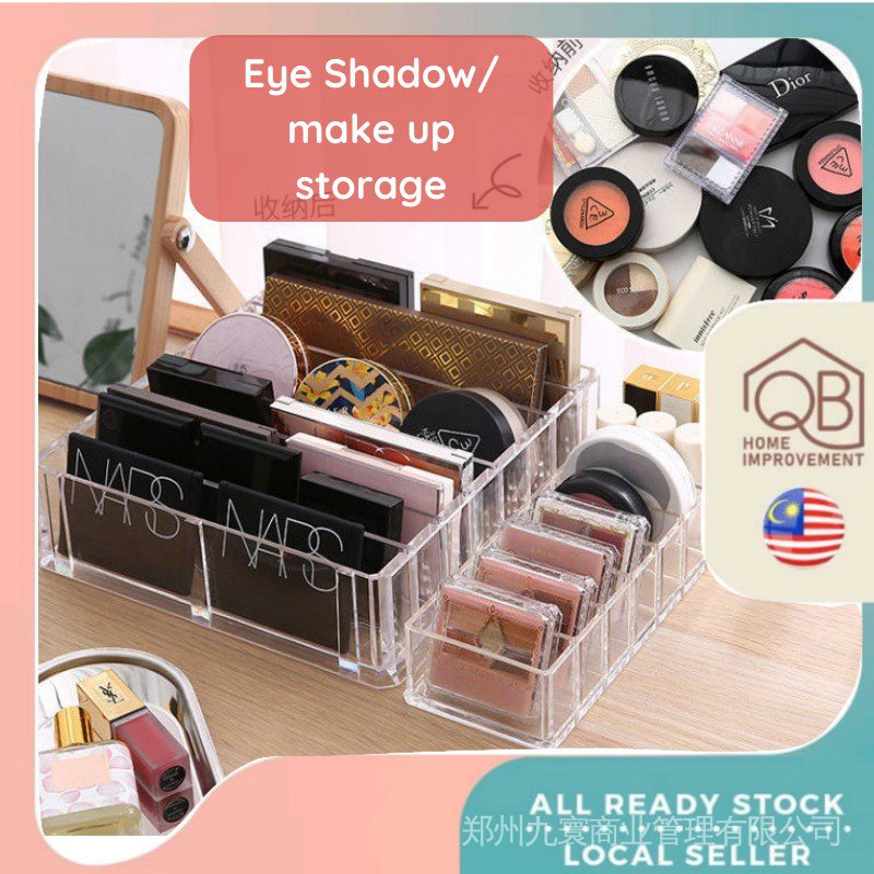 QB Eyeshadow Organizer Foundation Powder Makeup Cosmetic Storage 8 Grid