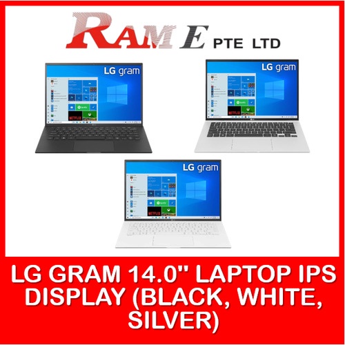 LG gram 14.0 Inch Laptop with 16:10 WUXGA IPS Display i5 Processor and Thunderbolt™  (White / Black / silver))