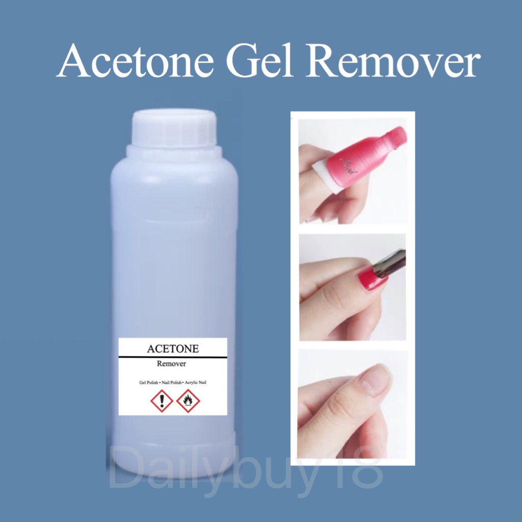 (Sg Ready Stock)100% Pure Acetone Gel Nail Remover - 250ml / 500ml ...